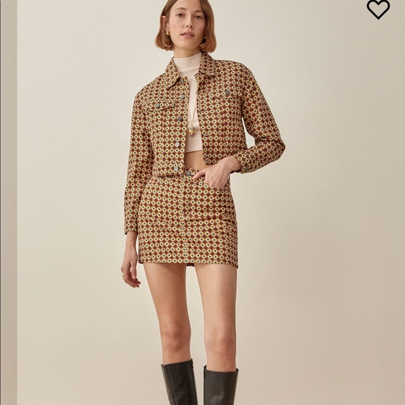 NWT Reformation Cora Shrunken Denim Jacket - Picture 4 of 6